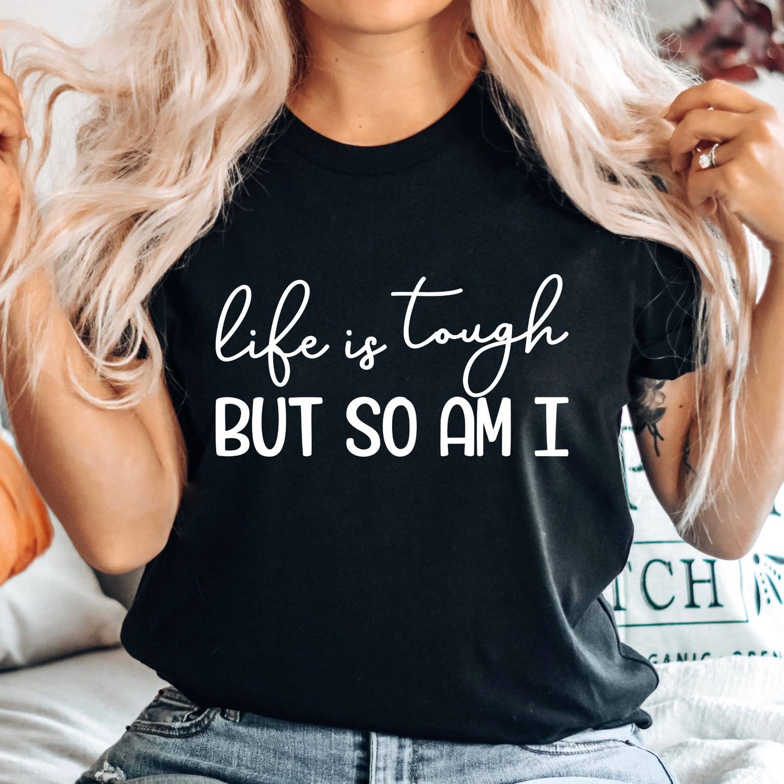 VibeClothing - Wholesale Screen Printed T-Shirt - Women's - Life Is Tough But So Am I T-shirt0