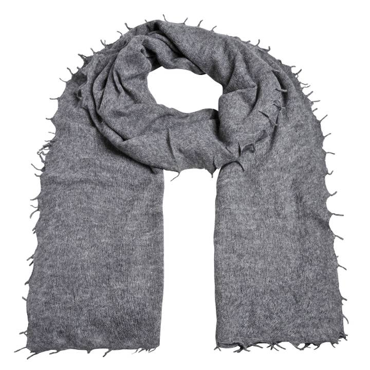 Feli-CS mottled grey cashmere scarf for wholesale by cute stuff GmbH