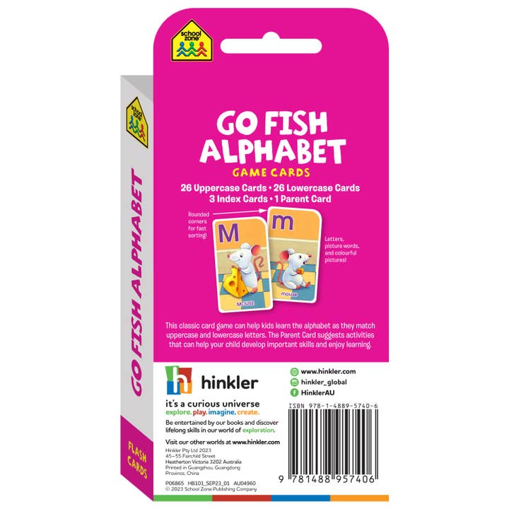 Hinkler Australia - Wholesale Learning cards – Child & baby - School Zone Go Fish Alphabet Game Cards4