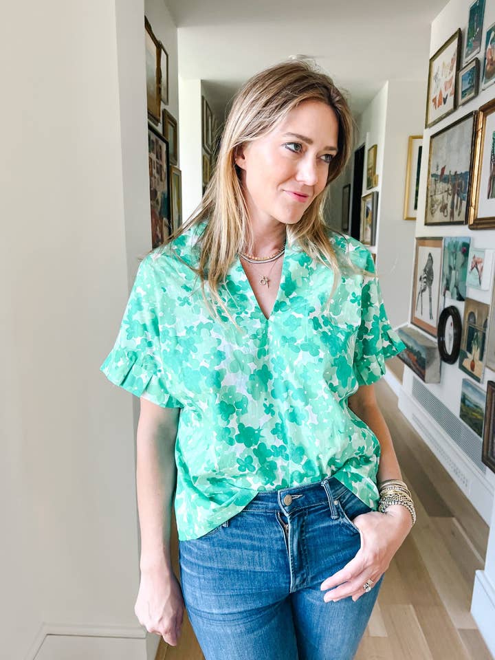 Cheer Gear Geplooide Kimono - Groene Collectie voor wholesale door Brooke Wright Designs