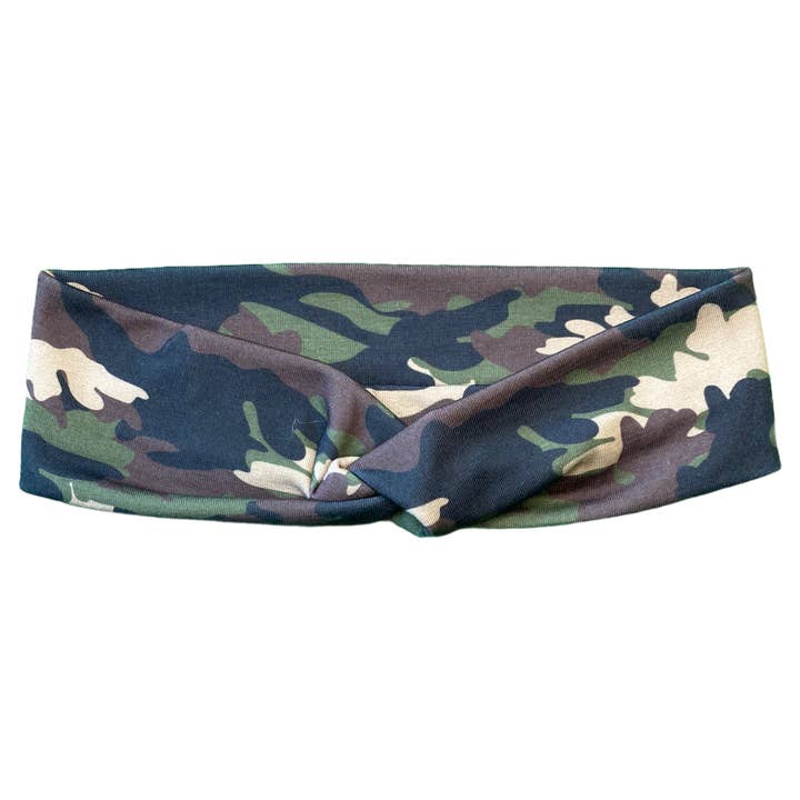 Camo Knotties Headband for wholesale by Knotties Headbands