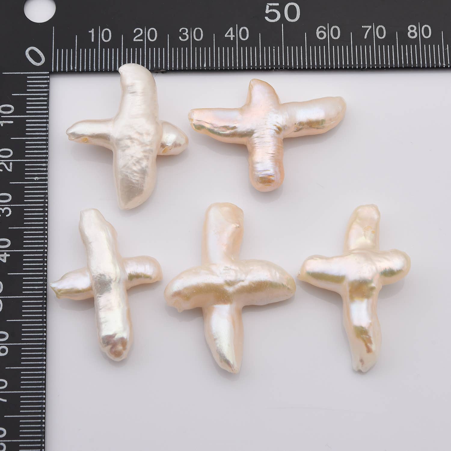 Beads Creation - Wholesale Beads - Natural Cross Pearl Bead, 35x20mm Pendant, Gift, FWP0588