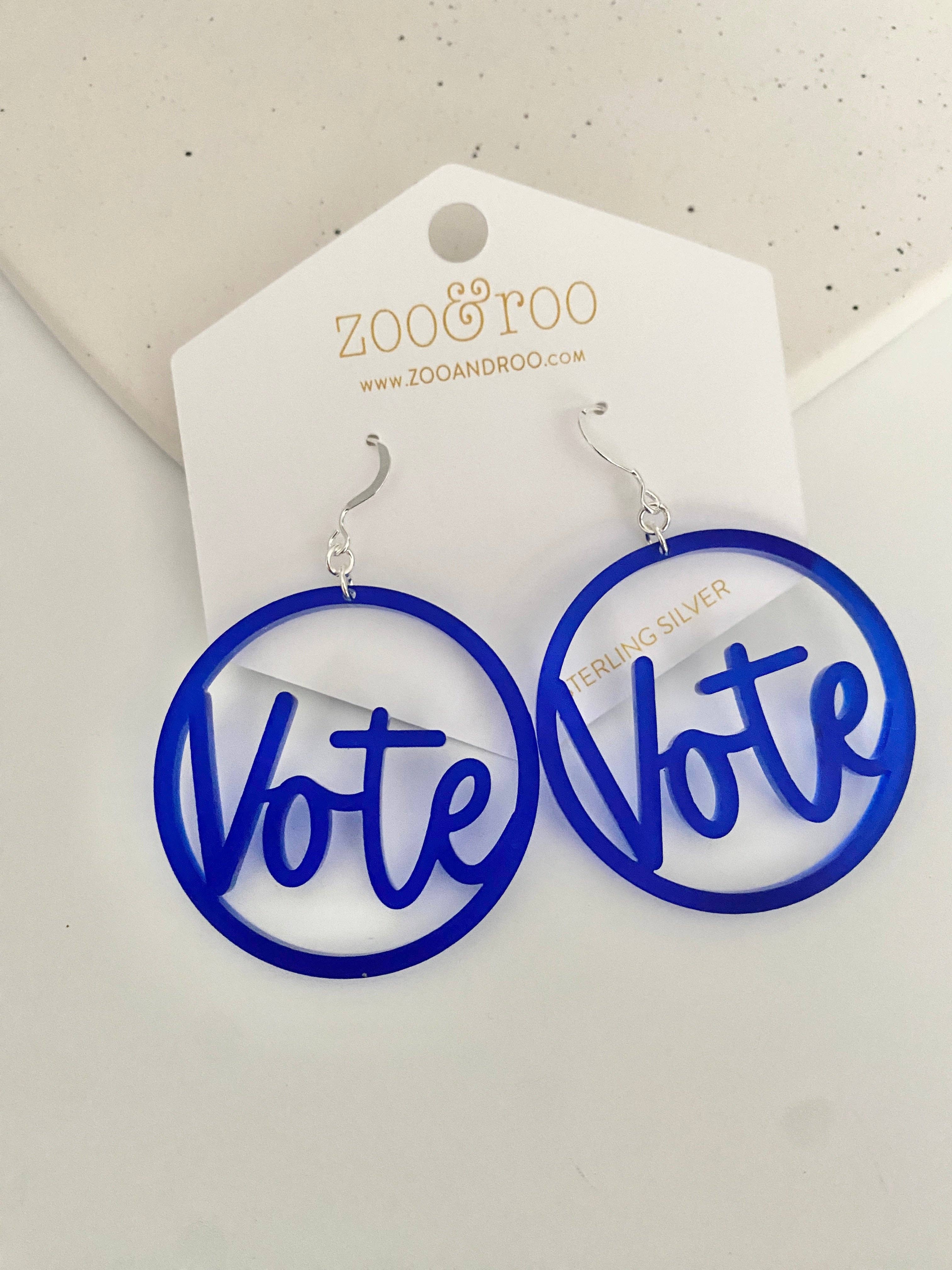 zoo&roo - Wholesale Dangle Earrings - VOTE Acrylic Earrings | Handmade Patriotic Jewelry13
