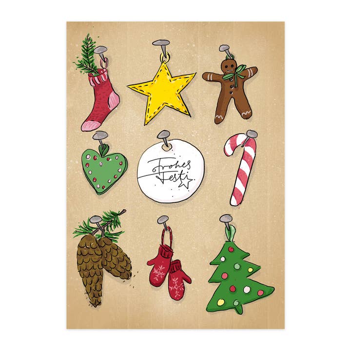 Vouwkaart "Prettige Feestdagen" voor wholesale door paruspaper. nutzfeine papeterie