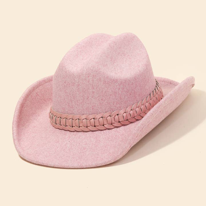 Chapéu de Cowboy Ocidental com Tira Entrançada Intricada por atacado de Anarchy Street
