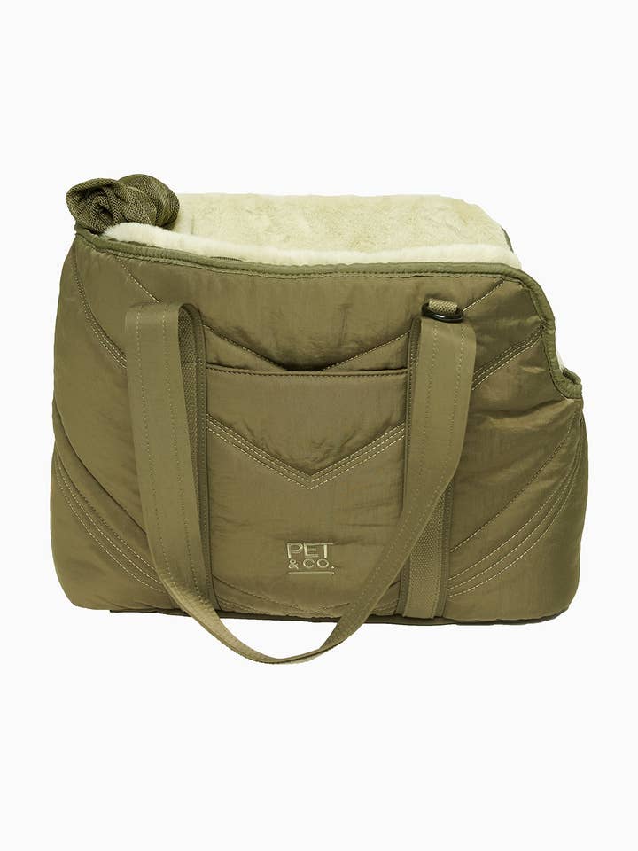 Lola - Luxury Dog Bag in Dark Olive für den Großhandel von PET & Co. eine Marke von Variance GmbH