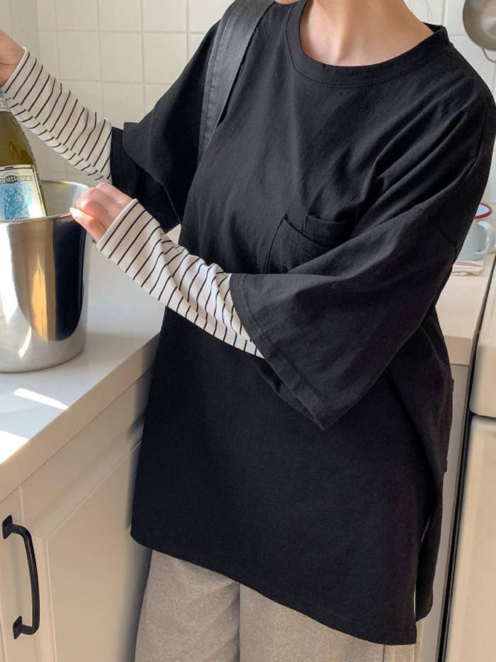 Little Light - Wholesale T-Shirt - Women's - Everyday Ease Pocket 100%soft Cotton Tee Made in Korea19