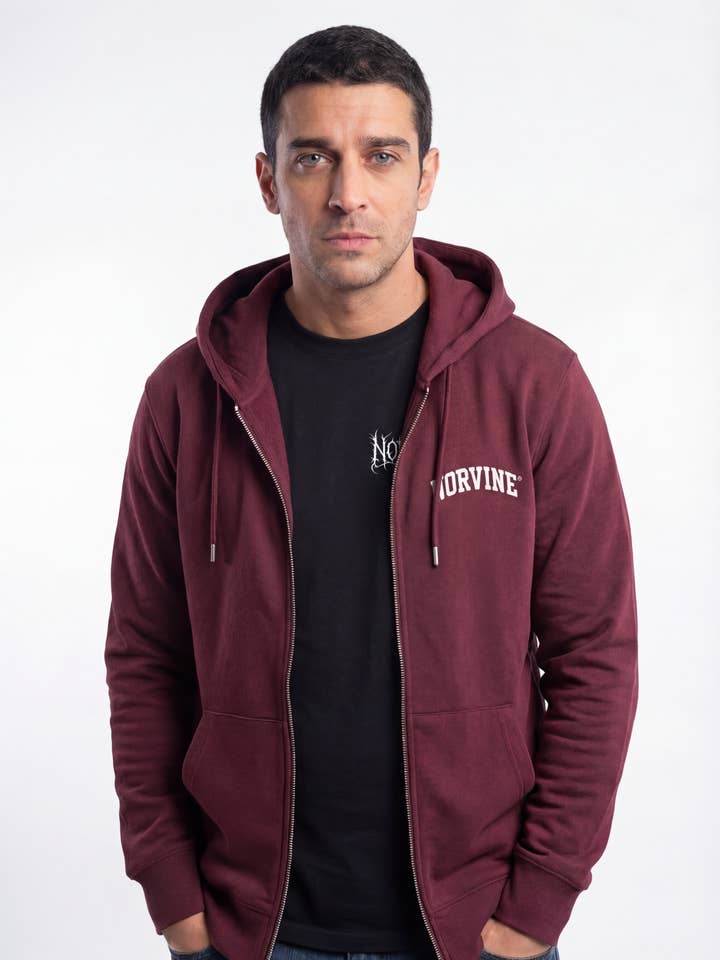 Athletic Block Zipped Hoodie für den Großhandel von Norvine