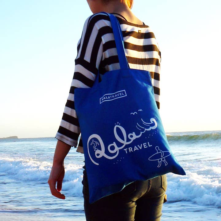 RalaClara - Venta al por mayor Bolsa de asa- Mujer - Bolso tote de algodón con ilustración, bolsa de lona serigrafiada | RalaTravel Ecobag