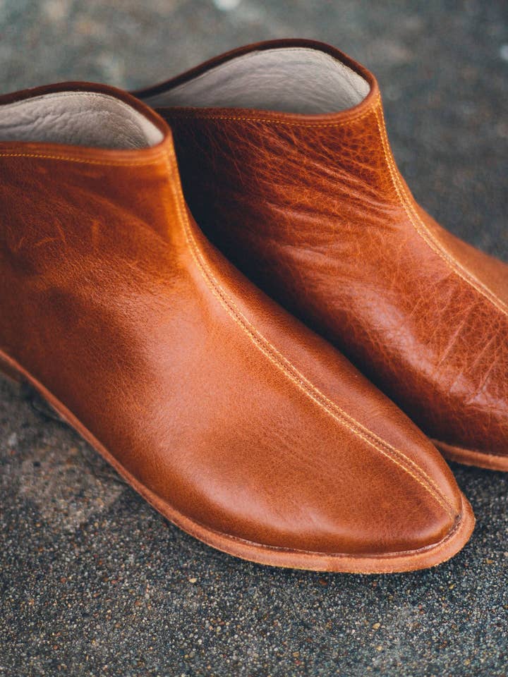 Taksim Booties in Coconut for wholesale by Nidalu Handmade