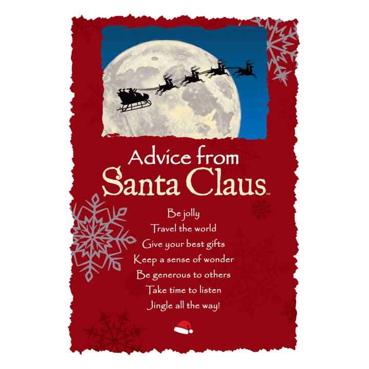 Advice from Santa Claus Greeting Card - Blank for wholesale by Advice for Life by Your True Nature