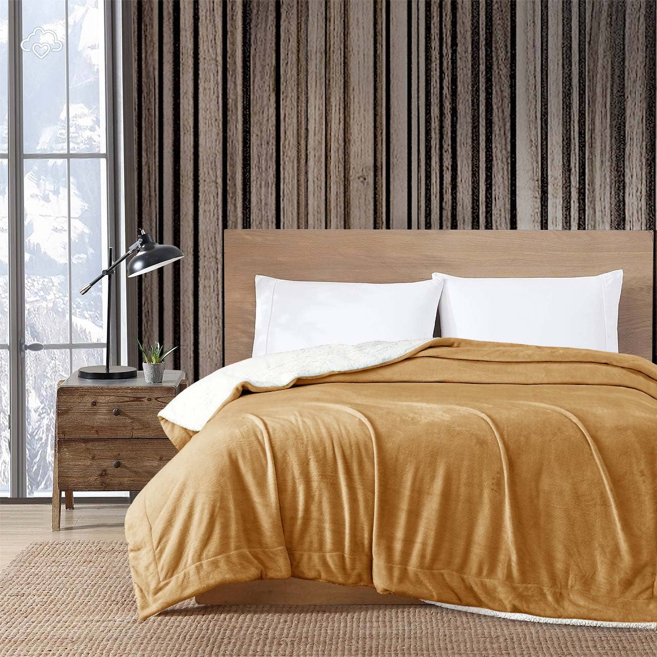 Cottonpassion_US – Engroshandel Sengetæppe – Vendbar Sherpa Fleece tæppe Warm Throw Twin Full/Queen3