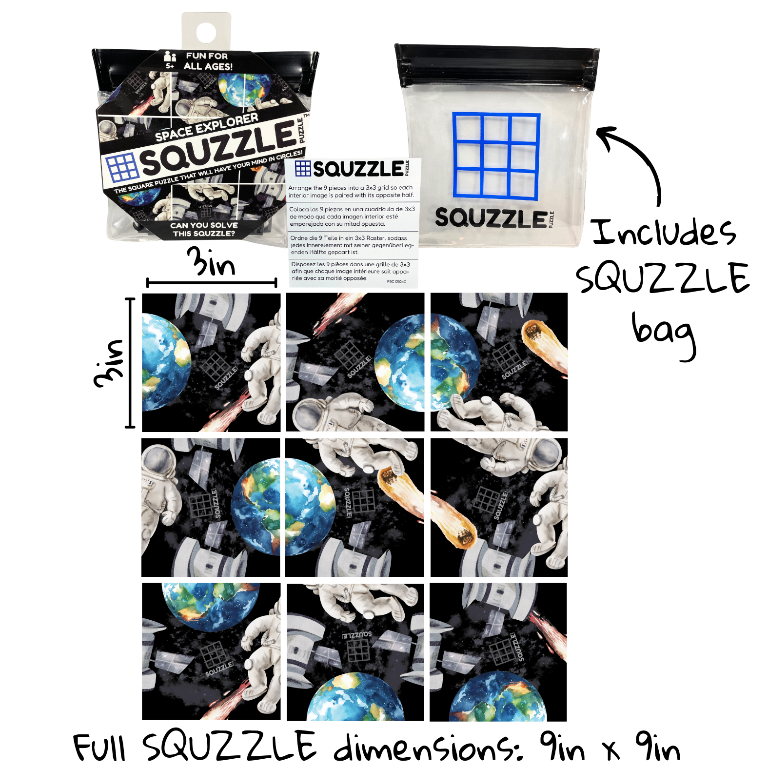 Fun Squared Games - Wholesale Brain Game - Kids - Space Explorer Squzzle Puzzle2