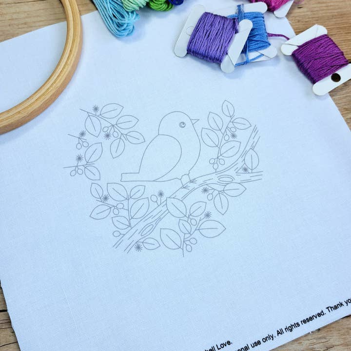 Blackbird Embroidery Panel Pack for wholesale by Bluebell Love