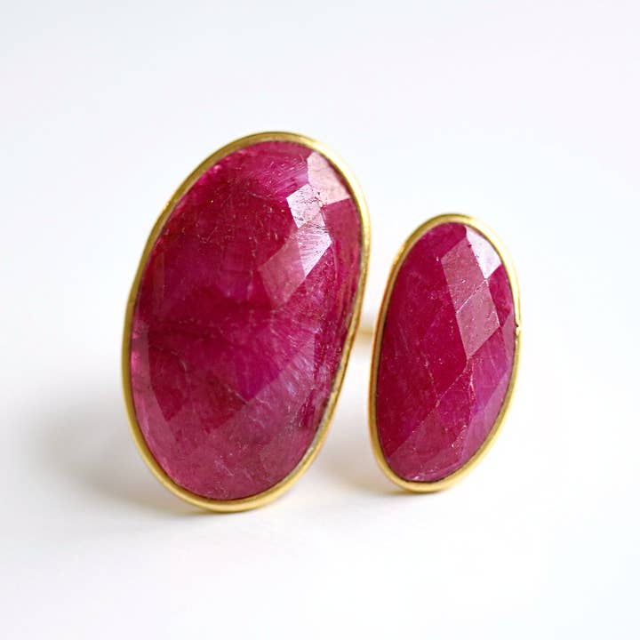 FELIX Z DESIGNS - Wholesale Cocktail/Statement Ring - 925 Silver Double Gemstone Ring3