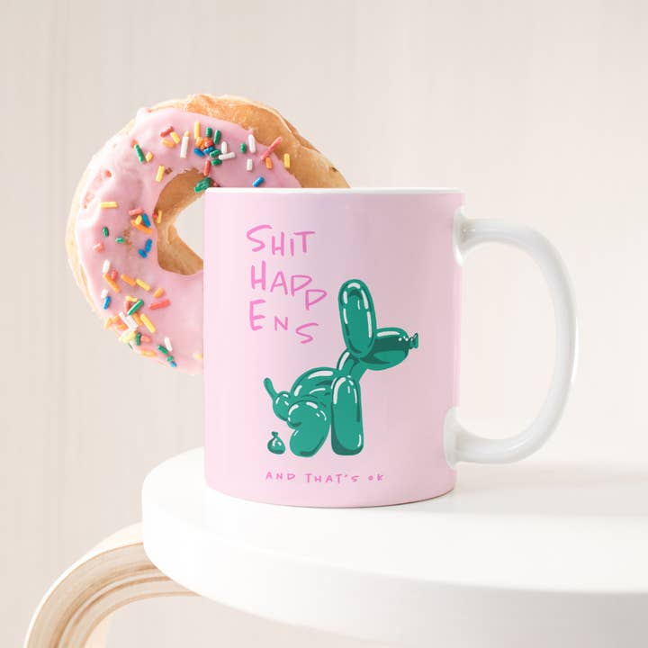 Mug Shit happens voor wholesale door Molly's World