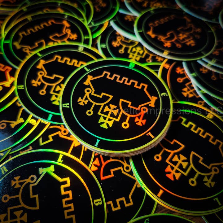 Goetic Impressions - Wholesale Sticker - Belial Sigil Holographic Sticker7