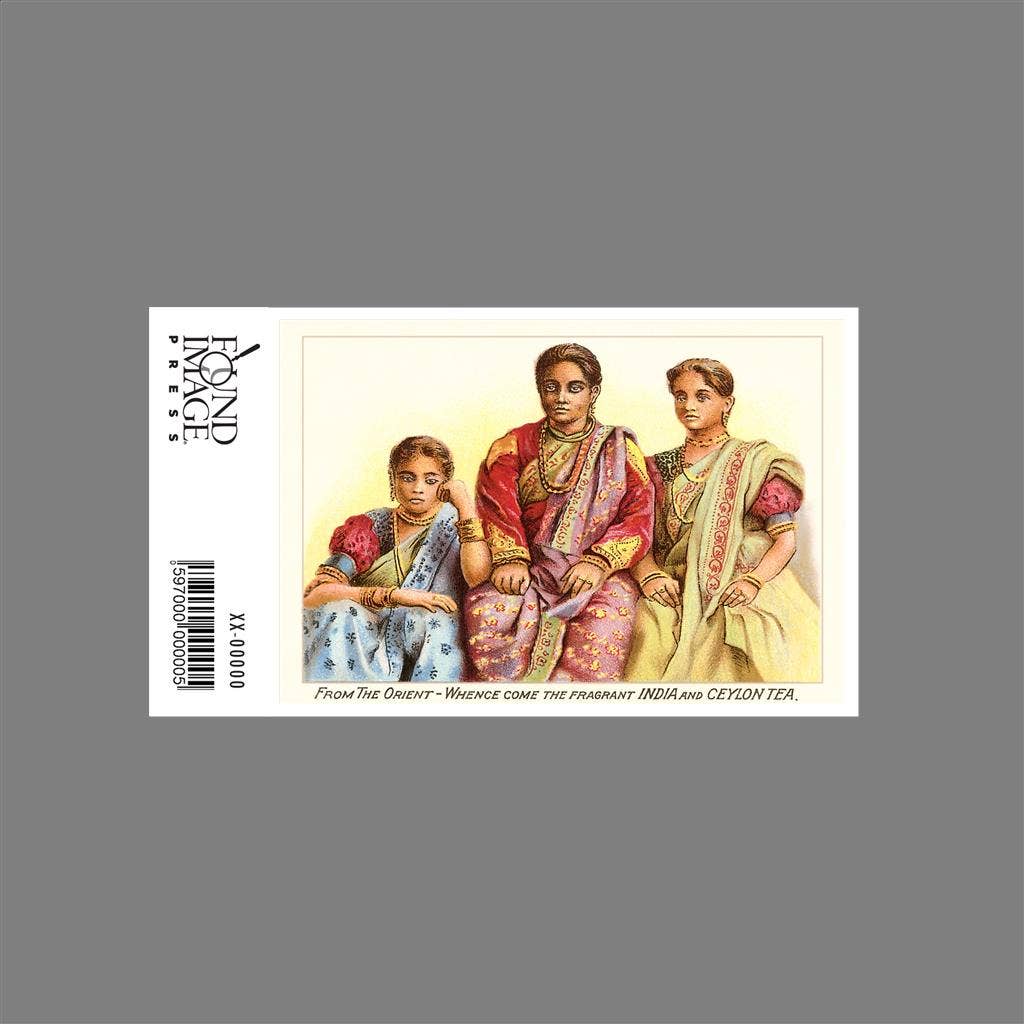 Found Image Press - Wholesale Sticker - Sticker CF-72 Indian Women in Tea Ad1