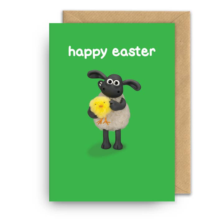 Påskekort | Fåret Shaun | Glædelig påske | Kylling for engroshandel hos Hype Associates Ltd