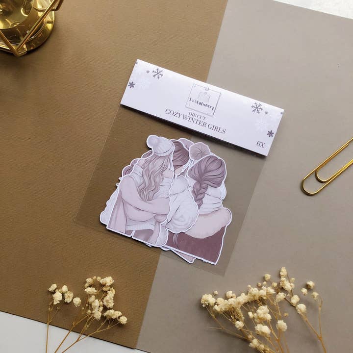 "Cozy Winter Girls" for wholesale by T's Stationery
