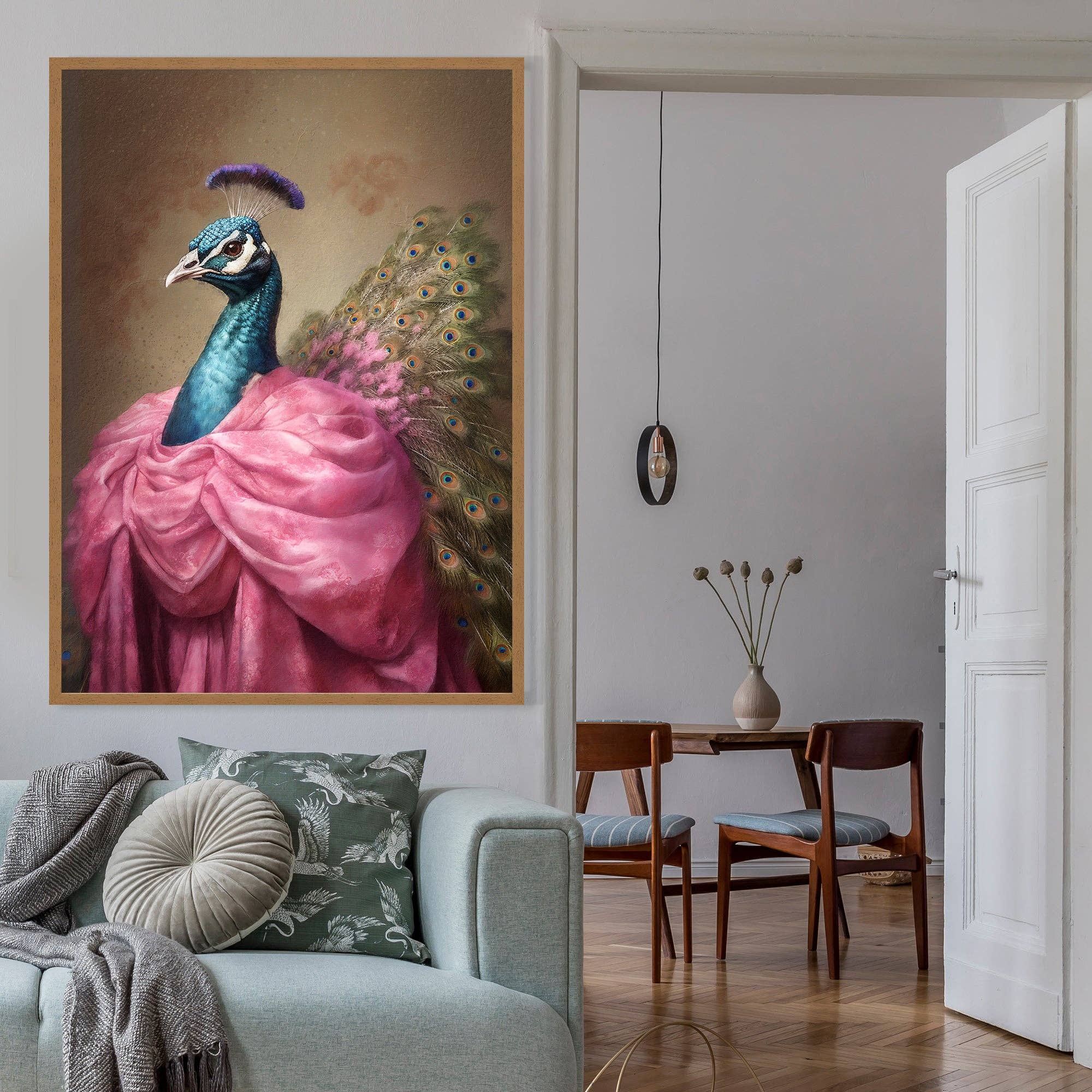 Ink & Drop - Wholesale Kunstprint - Dierenportret van Pauw als Kunstafdruk2