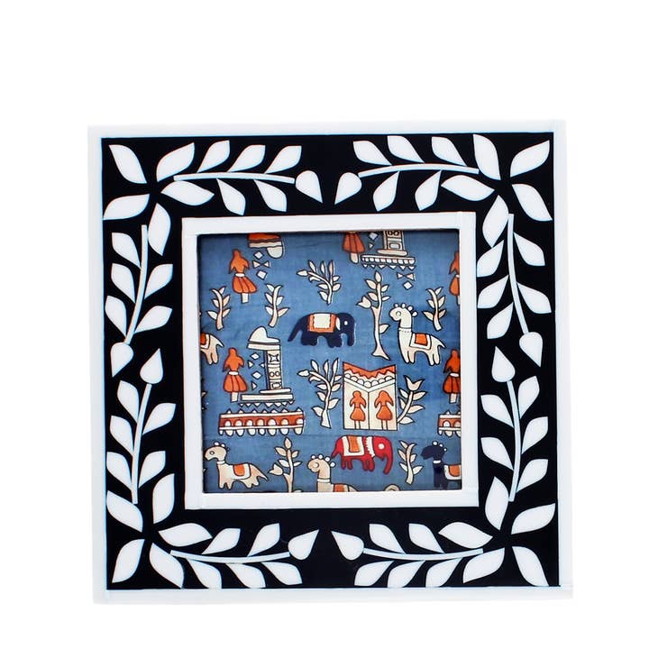 Rex B2B - Europe - Wholesale Picture Frame - Square resin picture frame (3.5" X 3.5") - Navy blue2