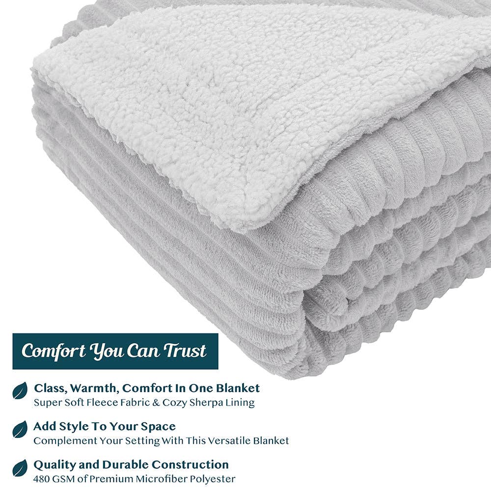 Pavilia - Vente Plaids - Plaid Sherpa côtelé32