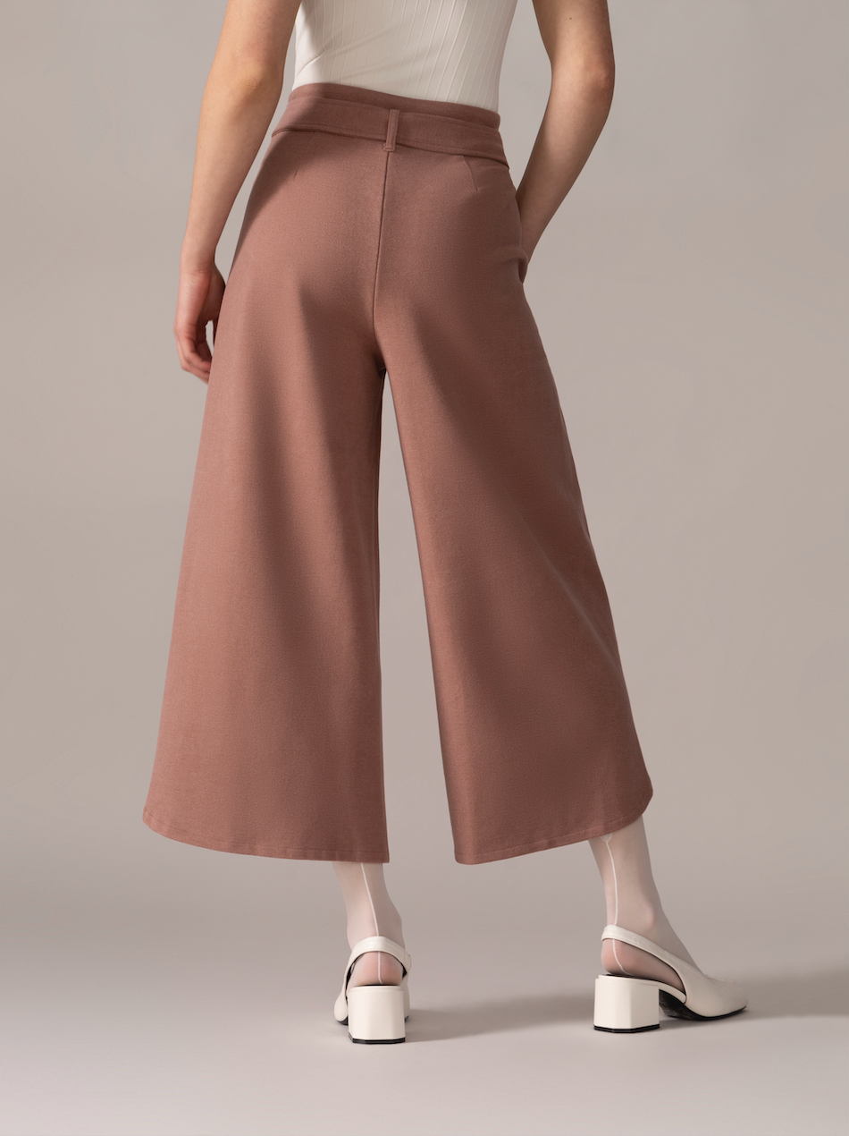 Rachel - Wholesale Pants - Women's - Tulip Hem Brushed Knit Pant in Cognac5