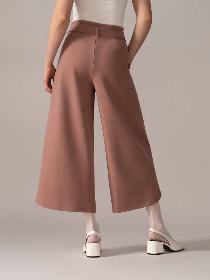 Rachel - Wholesale Pants - Women's - Tulip Hem Brushed Knit Pant in Cognac5