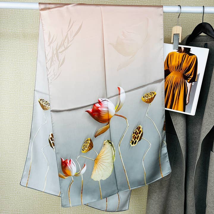 Marayn - Wholesale Scarf - Women's - Mulberry Silk Scarf Floral Elegance for Every Occasion17