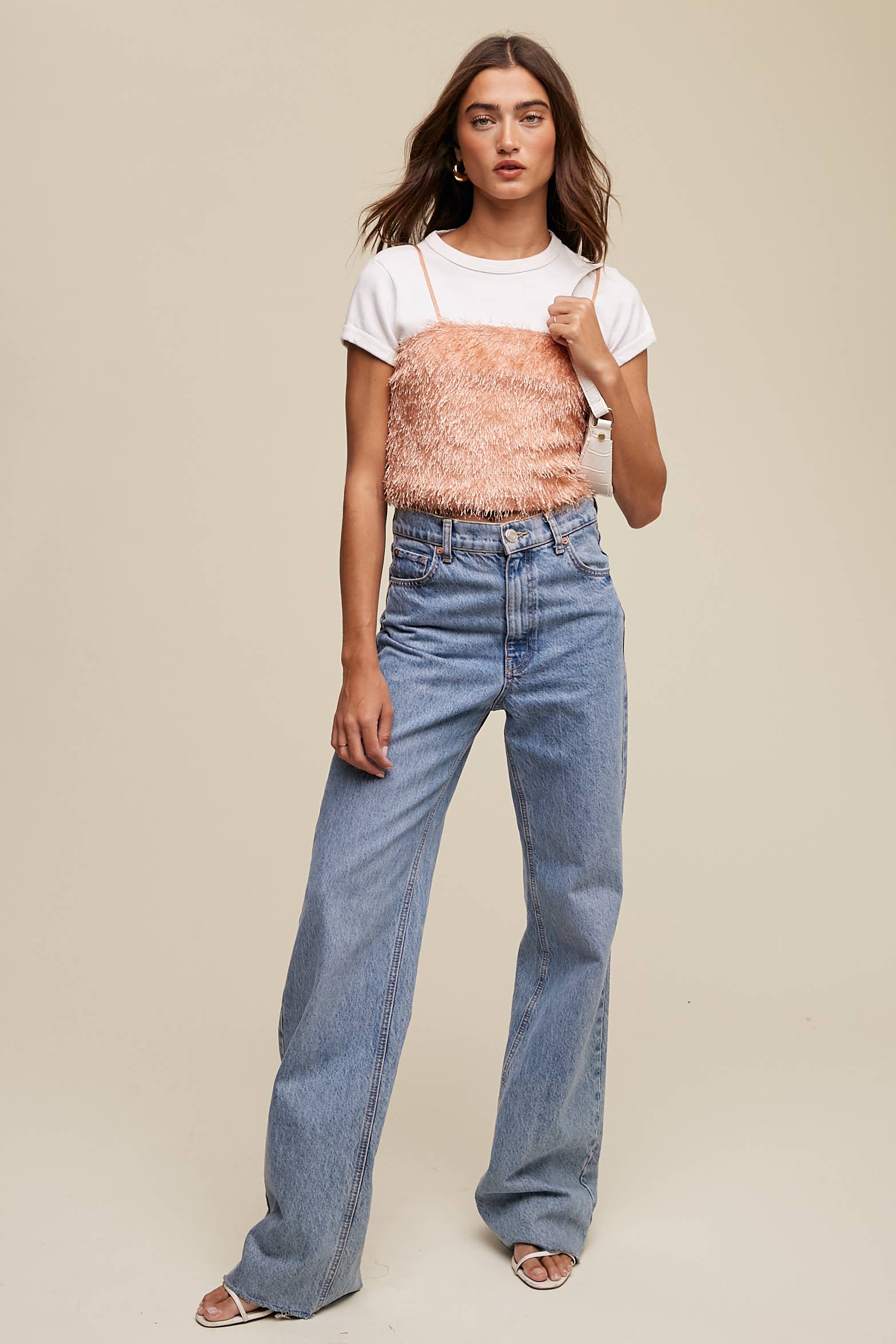 Listicle - Wholesale Camisole - Women's - Metallic Eyelash Knit Cami Top LT13153