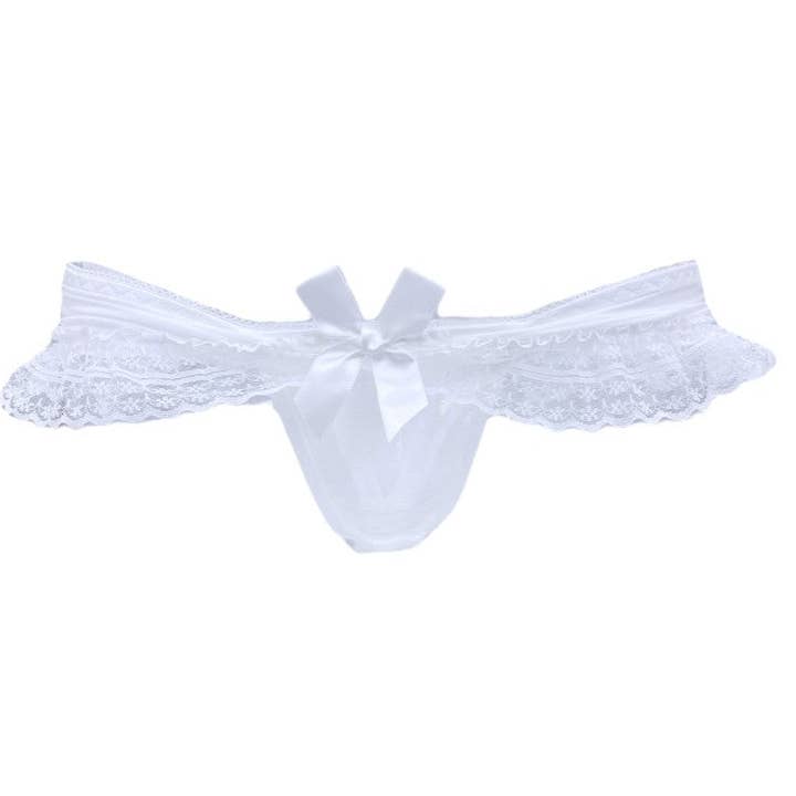 Milanblocks Aqua Spitzenbesetzter Coquette-Slip für den Großhandel von Milanblocks LLC