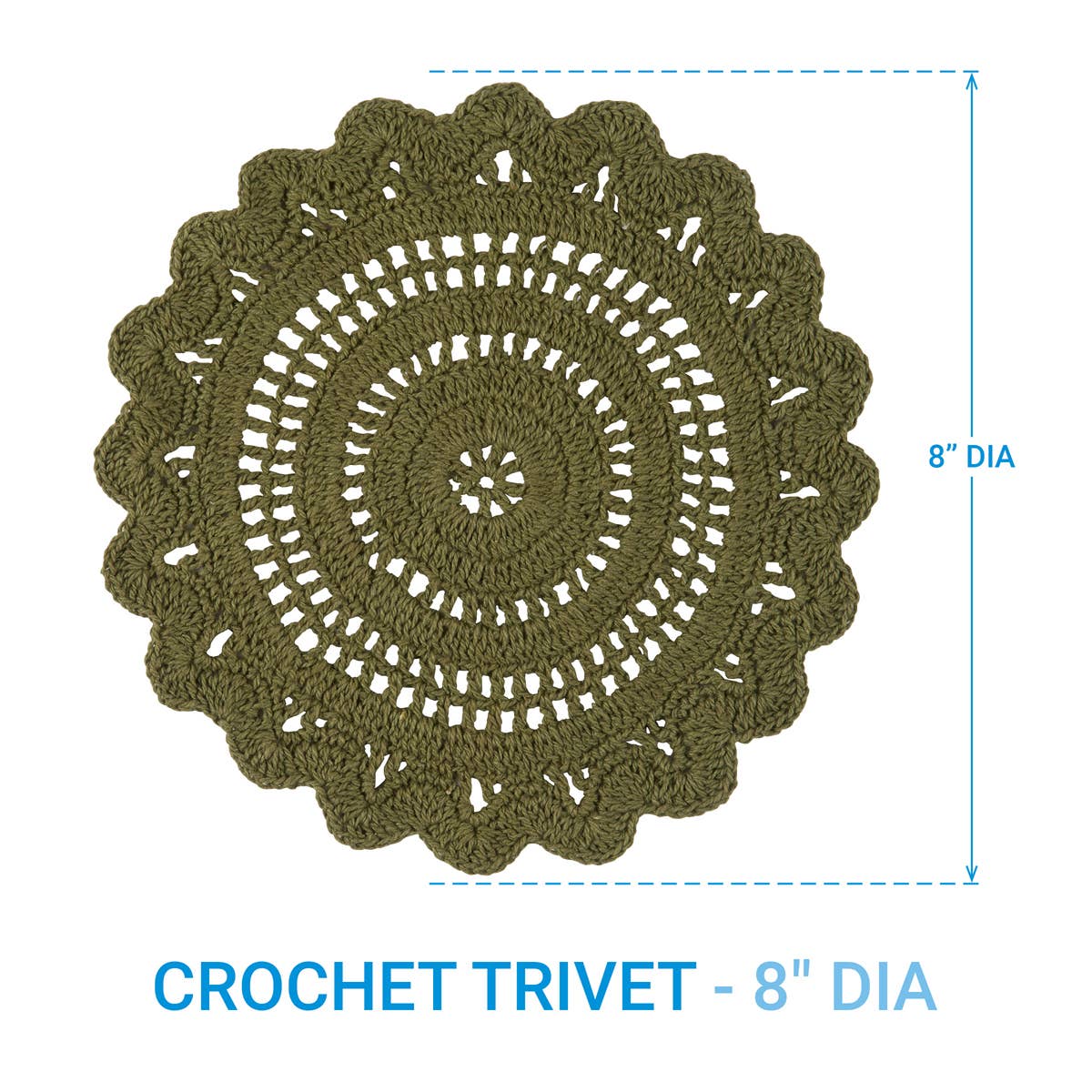Split P - Wholesale Trivet - Addison Crochet Trivet - Matcha Green3