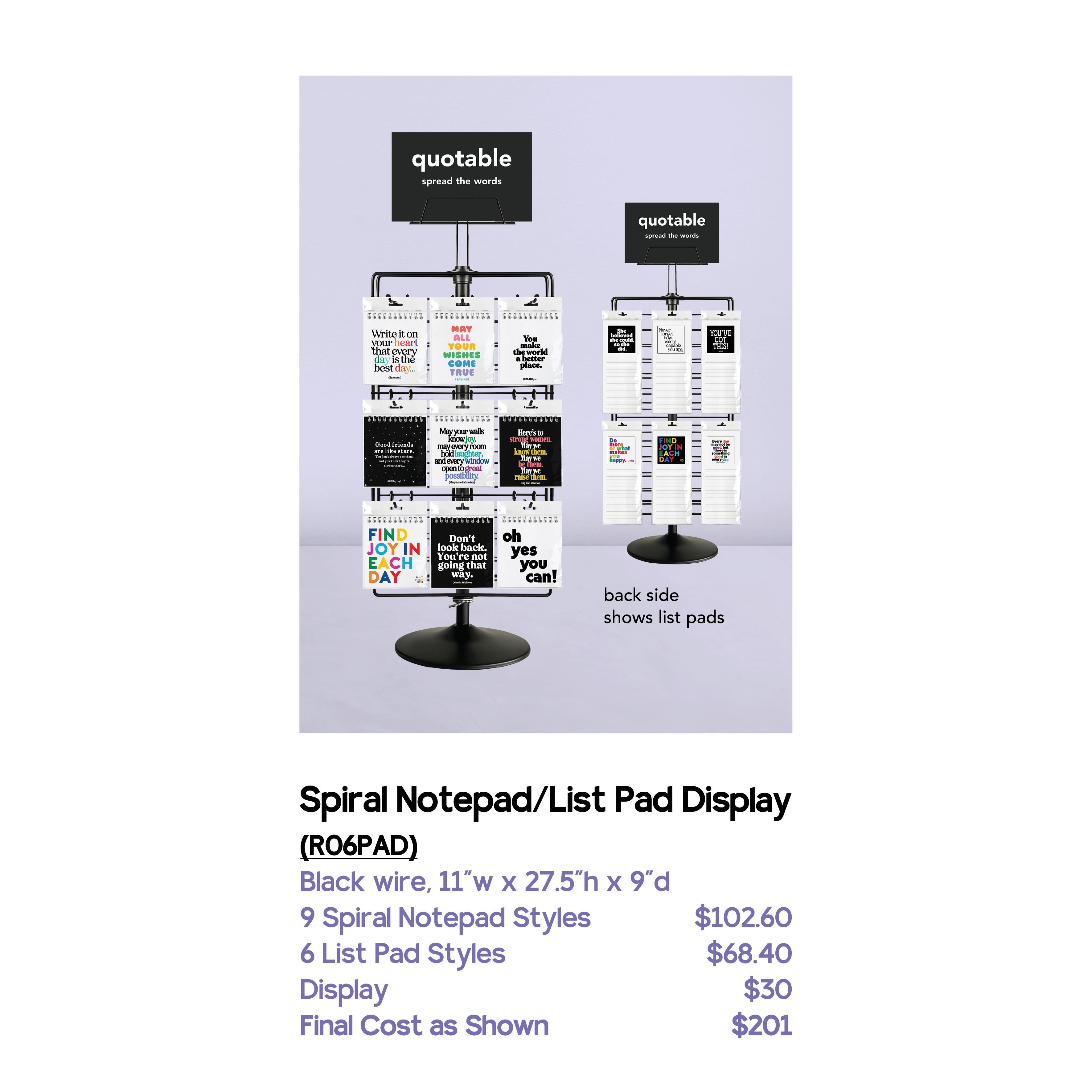 Quotable - Wholesale Notepad - Spiral Notepads - SPD239 - Find Joy (Saint Philip Neri)2