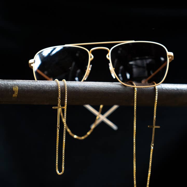 BRAVE® "CRUCIFIX" FRAME-CHAIN -GOUD voor wholesale door Brave Amsterdam