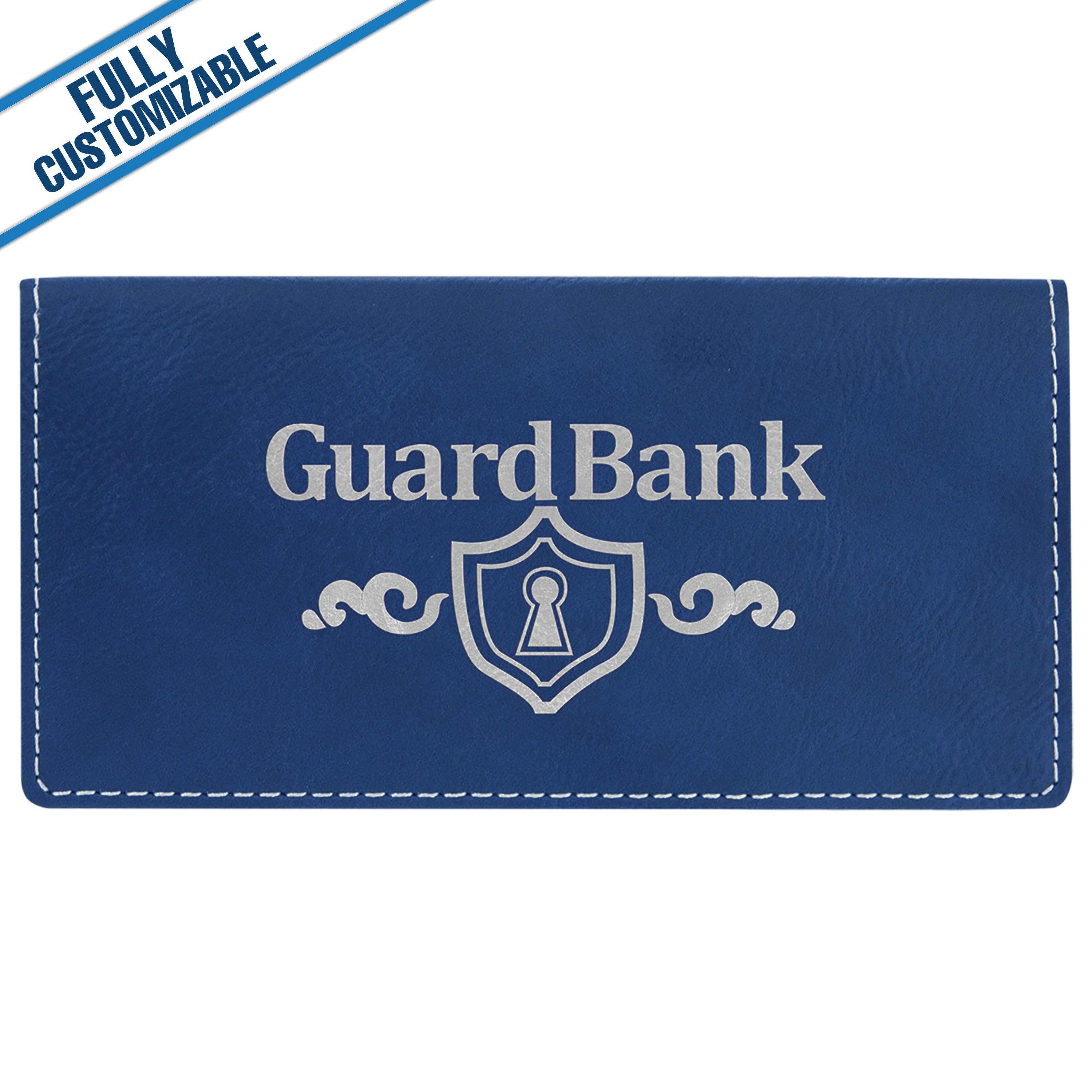 GiftWorksPlus - Vente Portefeuille de voyage - Couverture de chéquier en similicuir gravée - Entièrement personnalisable7