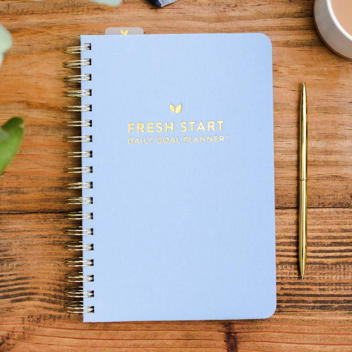 Fresh Start Daily Goal Planner | Hydrangea Spiral for wholesale by Cultivate What Matters