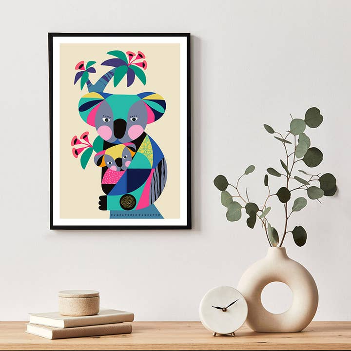 3 Birdies Studio - Wholesale Art print - Mommy and Baby Koala Art Print