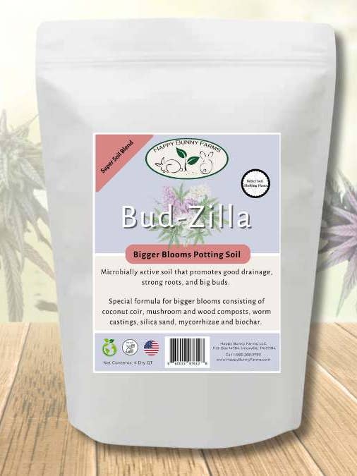 Bud-Zilla Premium Soil for Cannabis & Hemp Plants, 4QTs for wholesale by Happy Bunny Farms