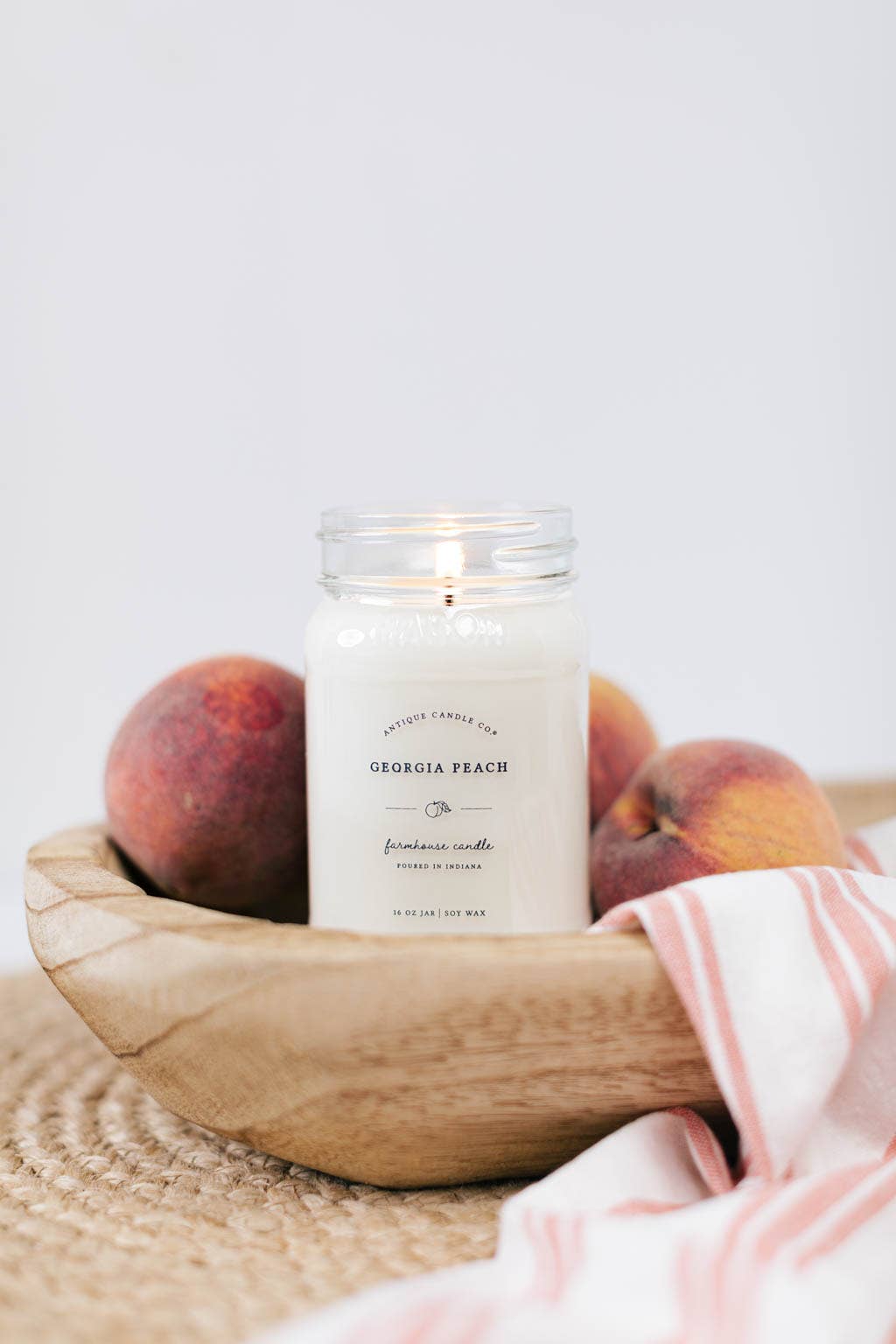 Antique Candle Co.® - Wholesale Jar/Filled Candle - Georgia Peach - Soy Wax Mason Jar Candle2
