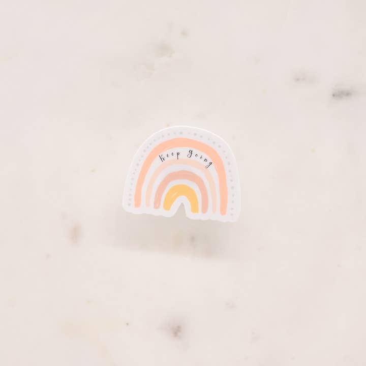 Savannah and James Co – Großhandel Aufkleber – Keep Going Rainbow Mini, Vinyl-Aufkleber, 2x2 in1