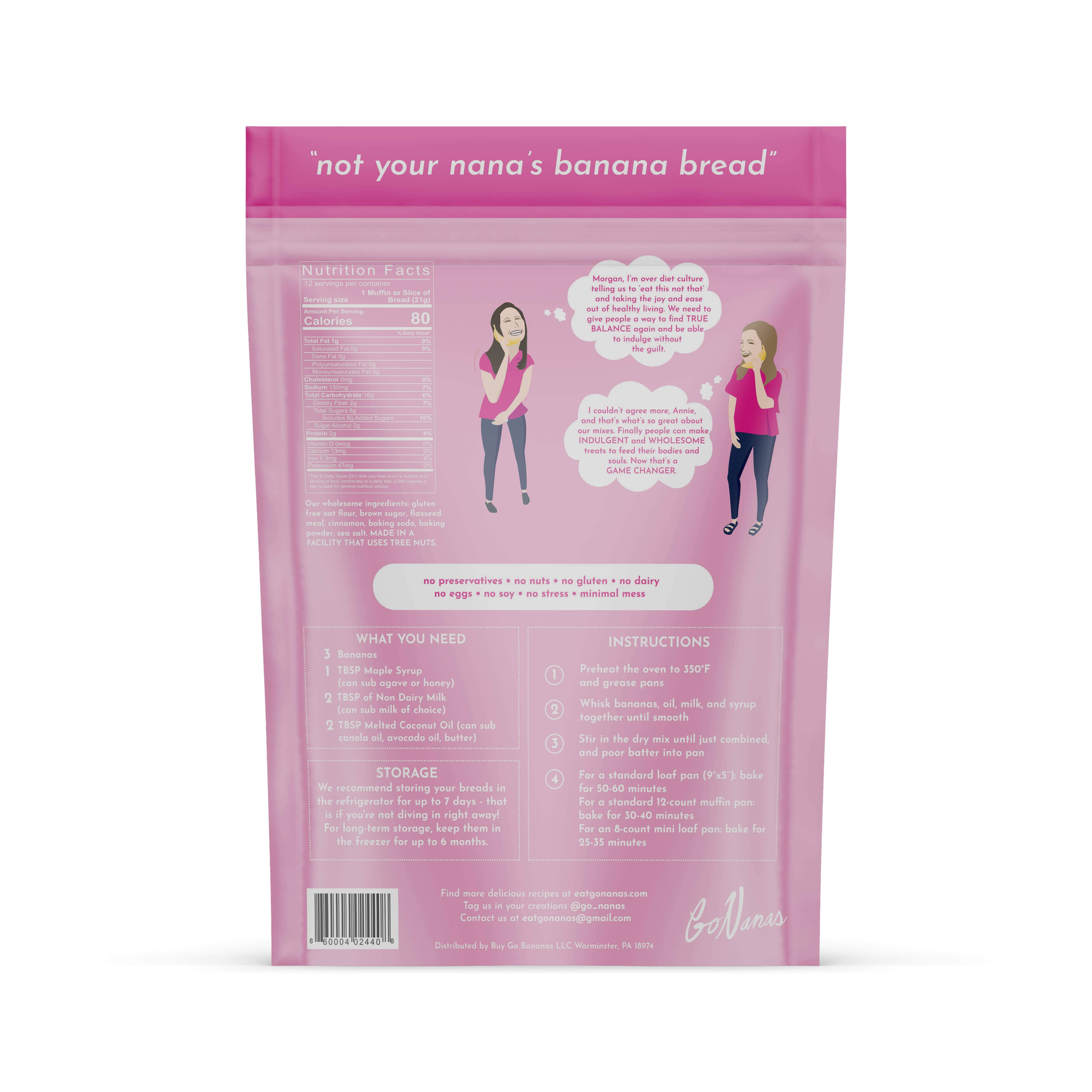 GoNanas - Wholesale Bread Mix - Original Banana Bread Mix1