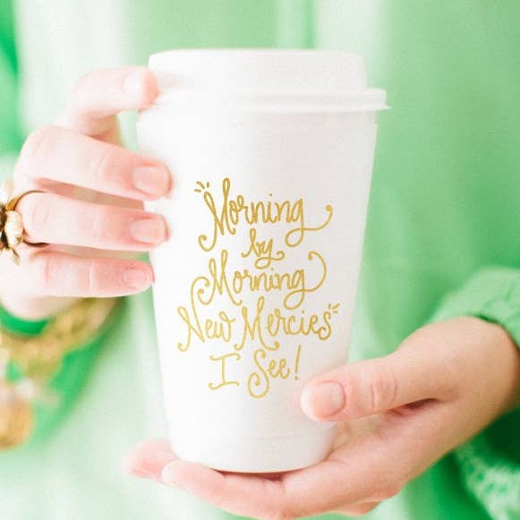 To-Go Coffee Cups - Morning by Morning for wholesale by Natalie Chang