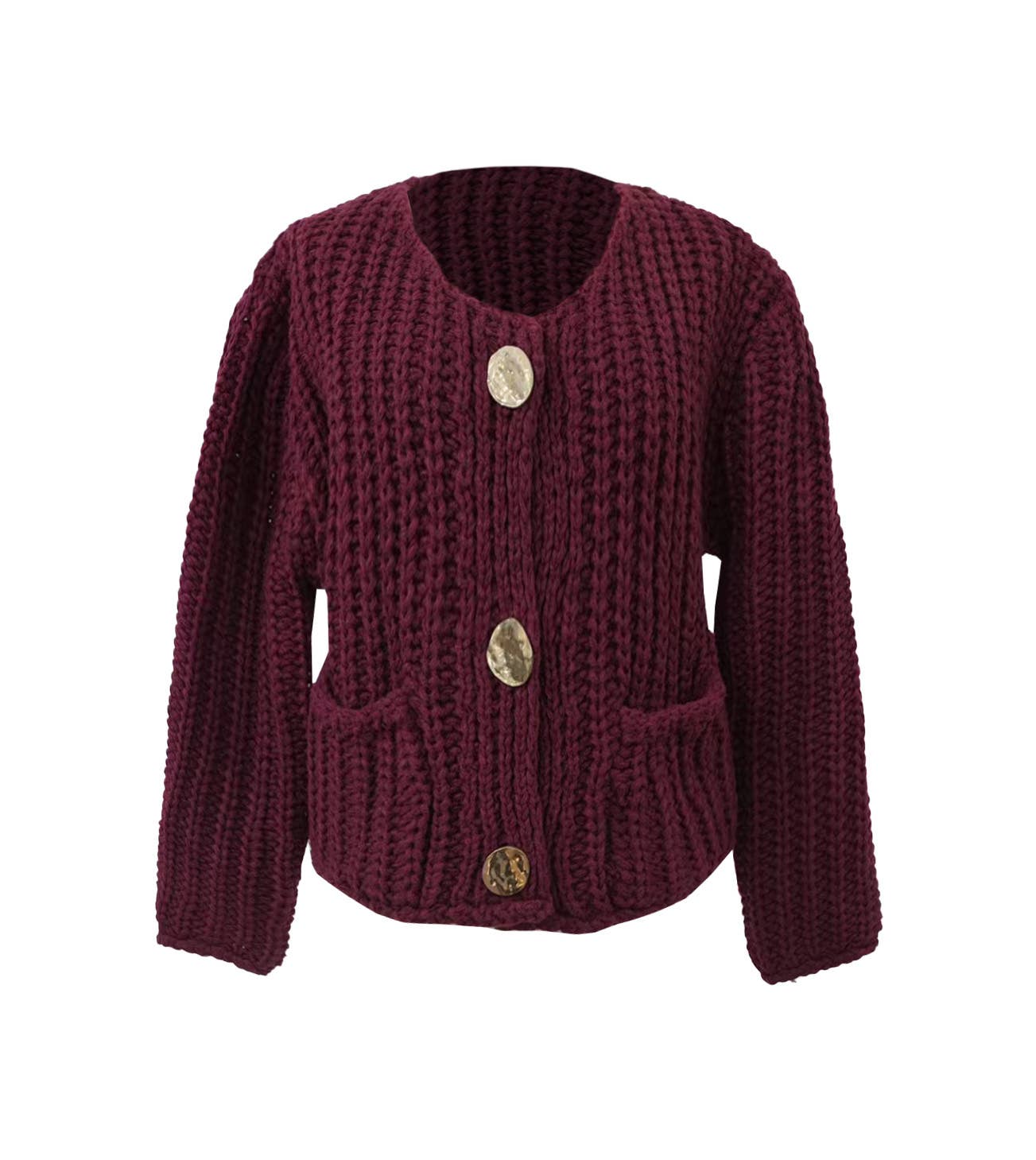 Rosa Clothing - Vente Cardigan – femme - Cardigan ample en maille à chandail épais12