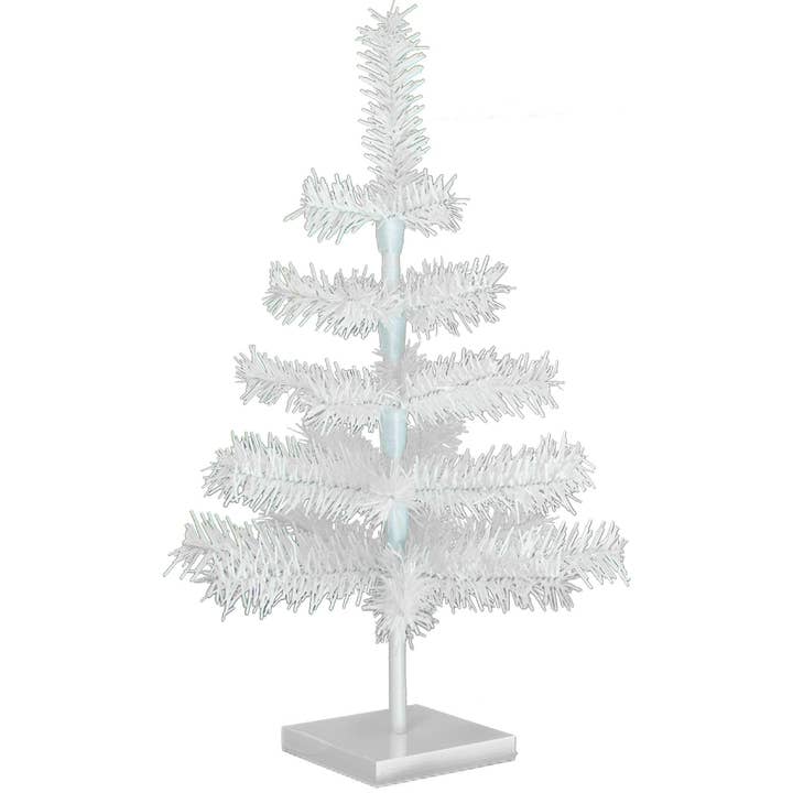 White Tinsel Christmas Tree for wholesale by Lee Display