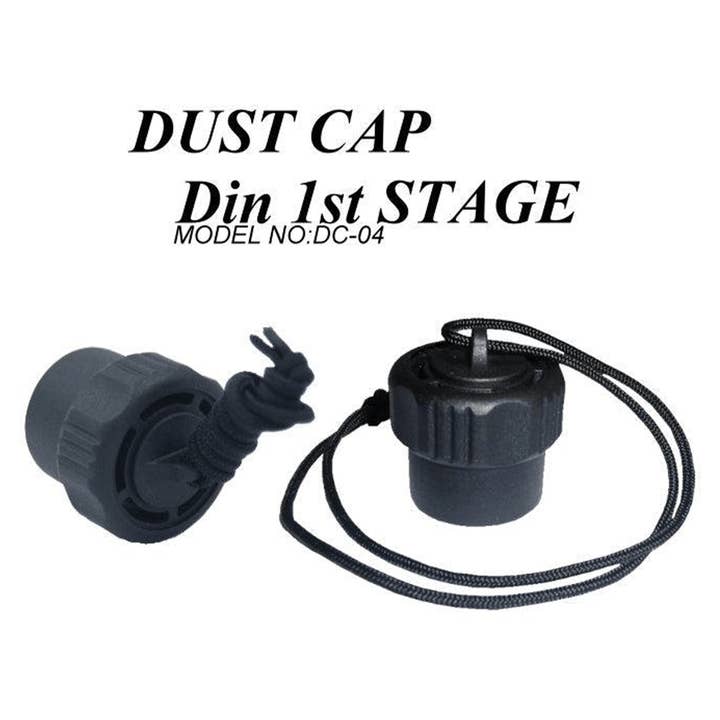 Scuba Diving Regulator First Stage Dust Cap with attachment string, DIN for wholesale by Scuba Choice