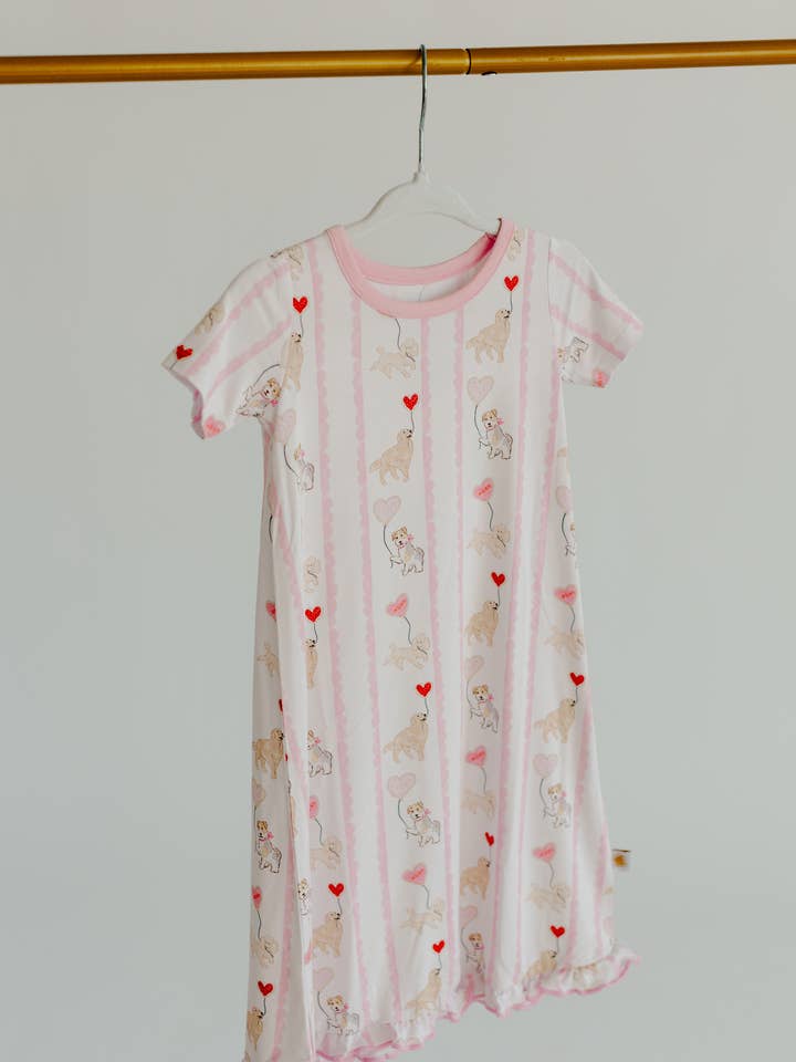 Valentine Pups Nightgown for wholesale by Toast + Jams