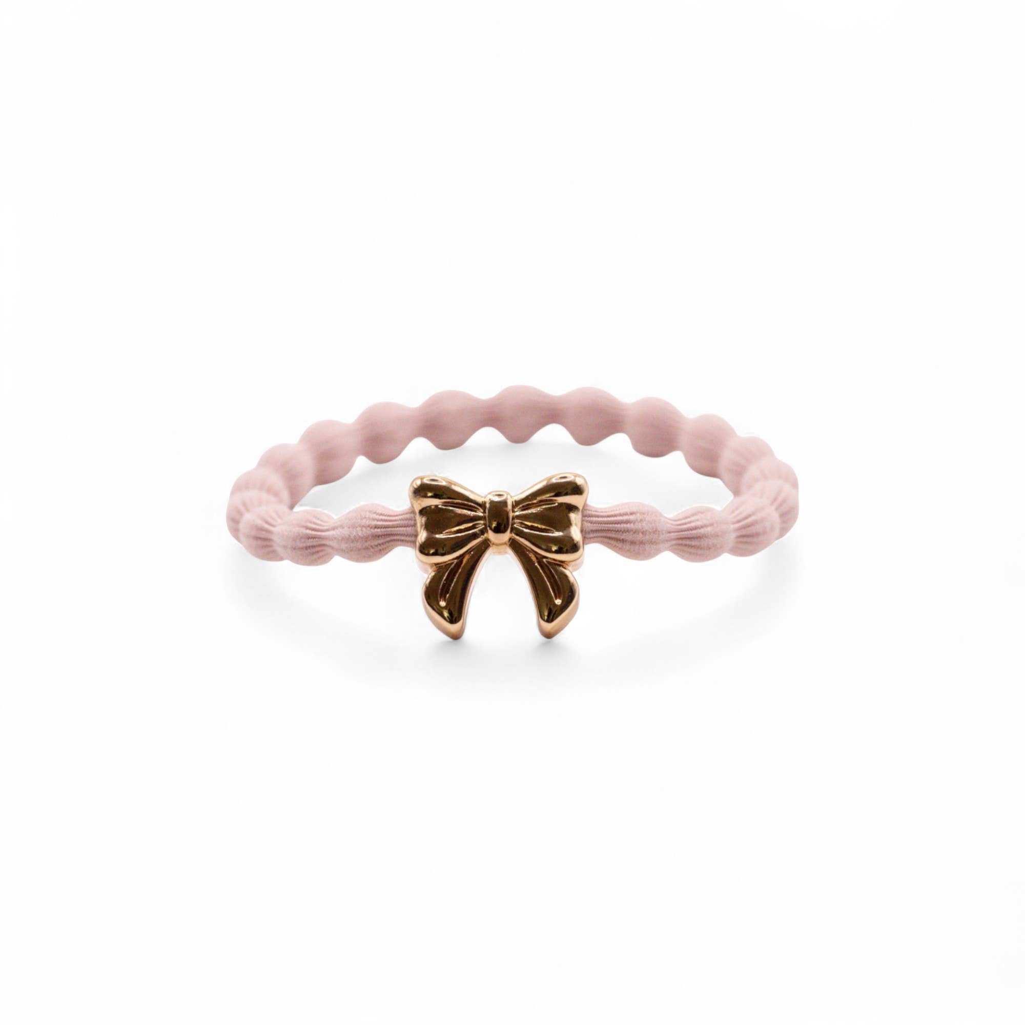 Last True Angel - Wholesale Hair Tie - Wave Hair Tie with Gold Bow Charm (Various Colours)7