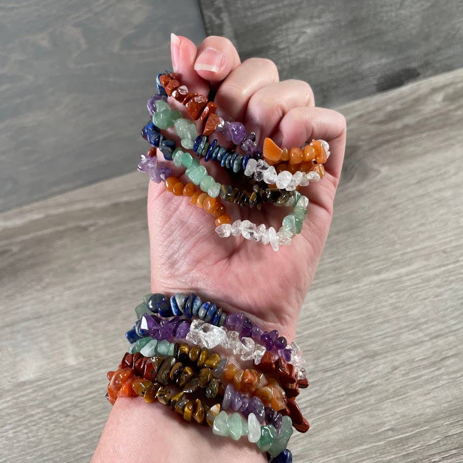 Keystone Crystals - Wholesale Beaded Bracelet - Multi-Stone Gemstone Chip Bracelets –  Wholesale Crystals18