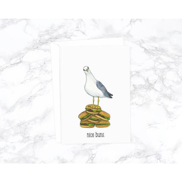 Nice Buns Handmade Love Card from Oregon for wholesale by Alasse